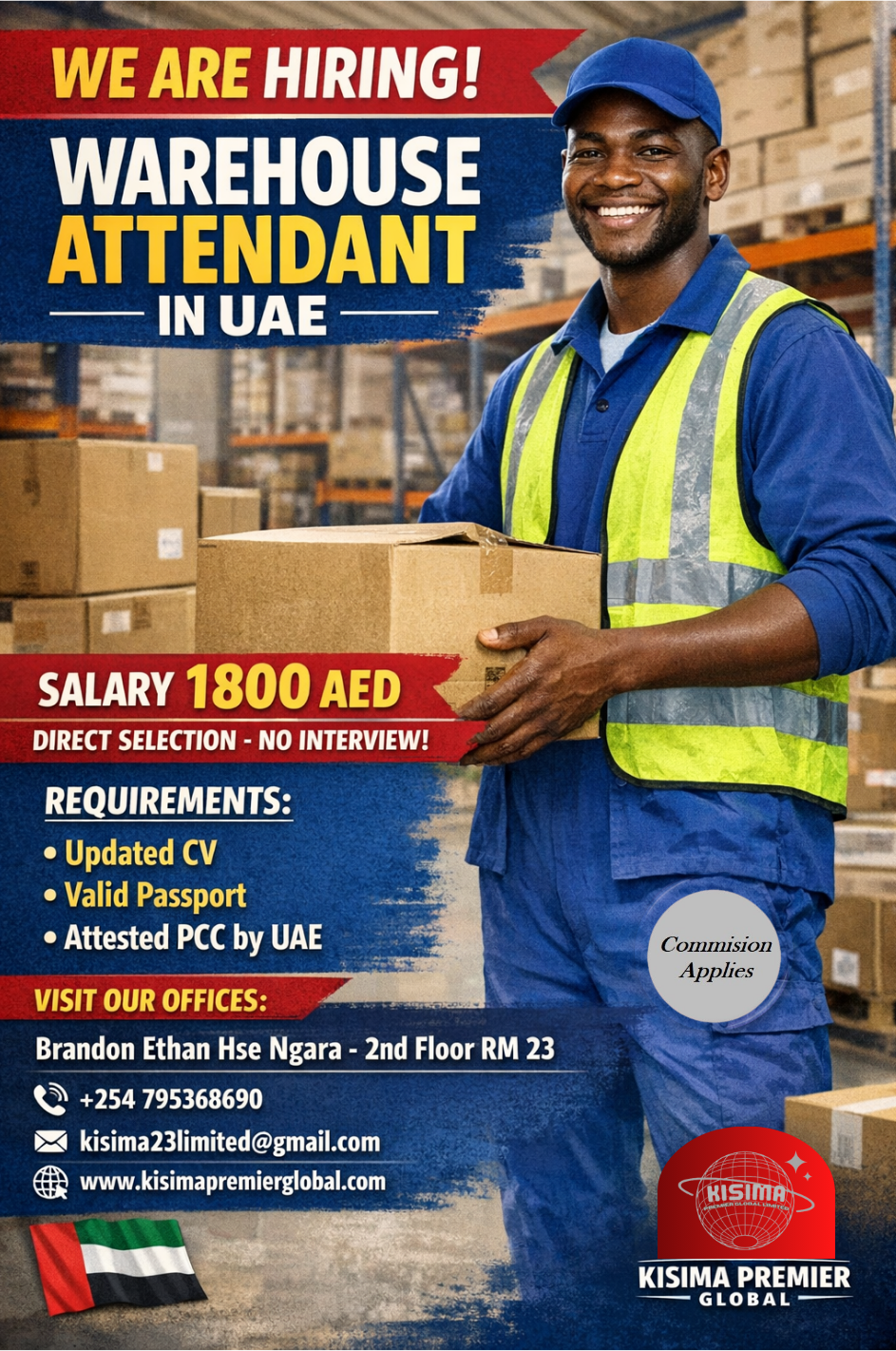 warehouse Attendant needed